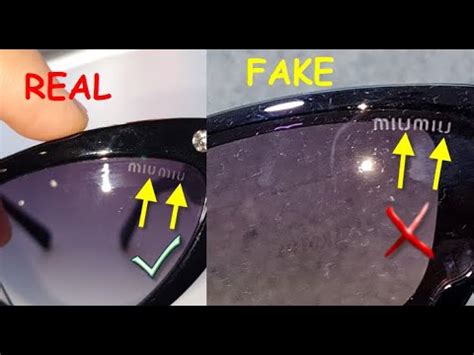 real vs fake miu miu sunglasses|Miu Miu sunglasses real vs fake. How to spot original Miu Miu eye .